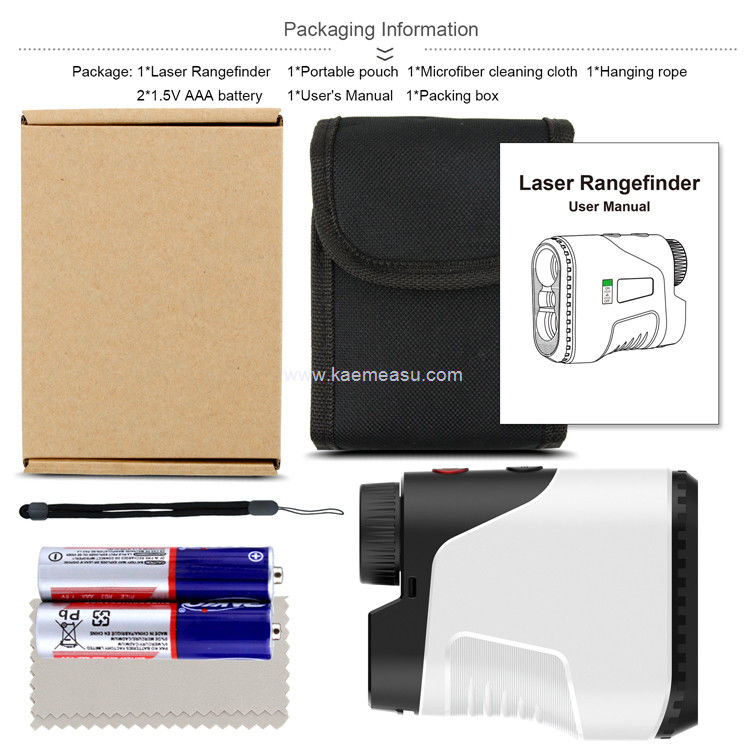 Kaemeasu Portátil Laser Range Finder Golf Telescópio Ângulo Medindo 6,5X Magnificação Rangeinder de caça D600