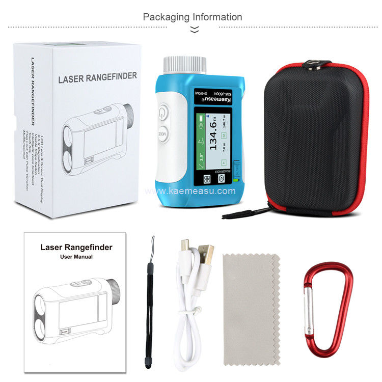 Kaemeasu Recarregável Laser Rangefinder Voz Golf Rangefinder LCD Display Telescópio Com Ecrã Lateral J1200