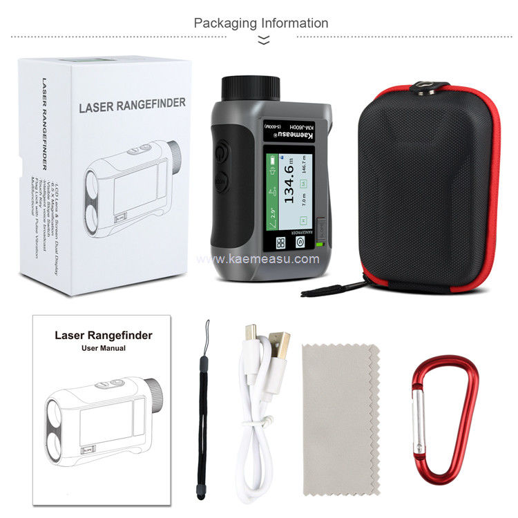 Kaemeasu Recarregável Laser Rangefinder Voz Golf Rangefinder LCD Display Telescópio Com Ecrã Lateral J1200