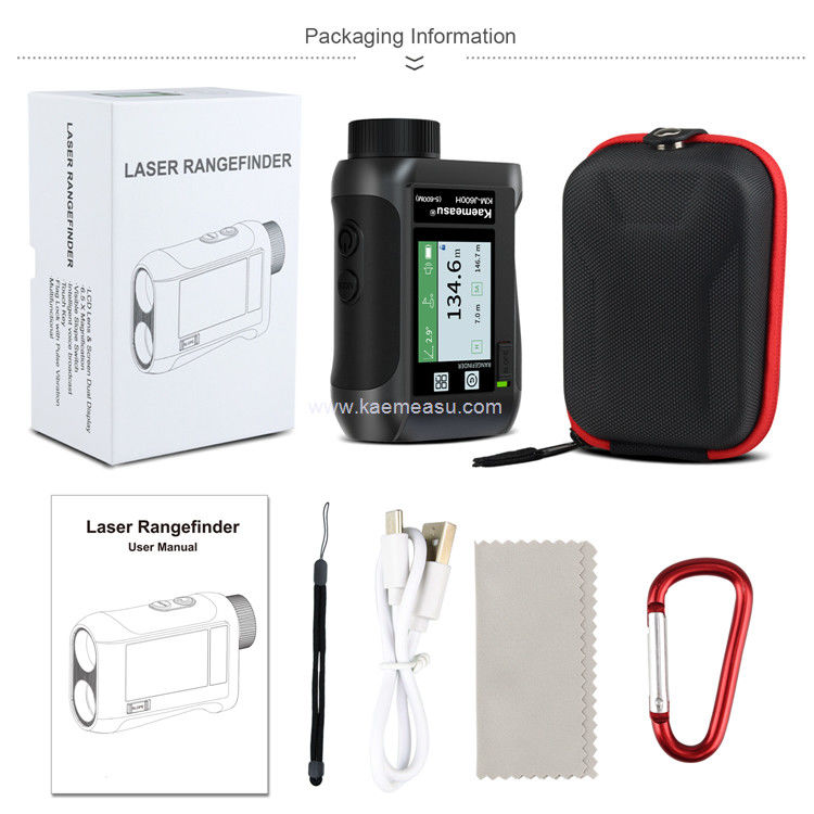 Kaemeasu Recarregável Laser Rangefinder Voz Golf Rangefinder LCD Display Telescópio Com Ecrã Lateral J1200
