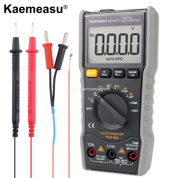 Kaemeasu 01C Display LCD Avômetro Multiméter Digital Voltagem AC DC Verificação RMS