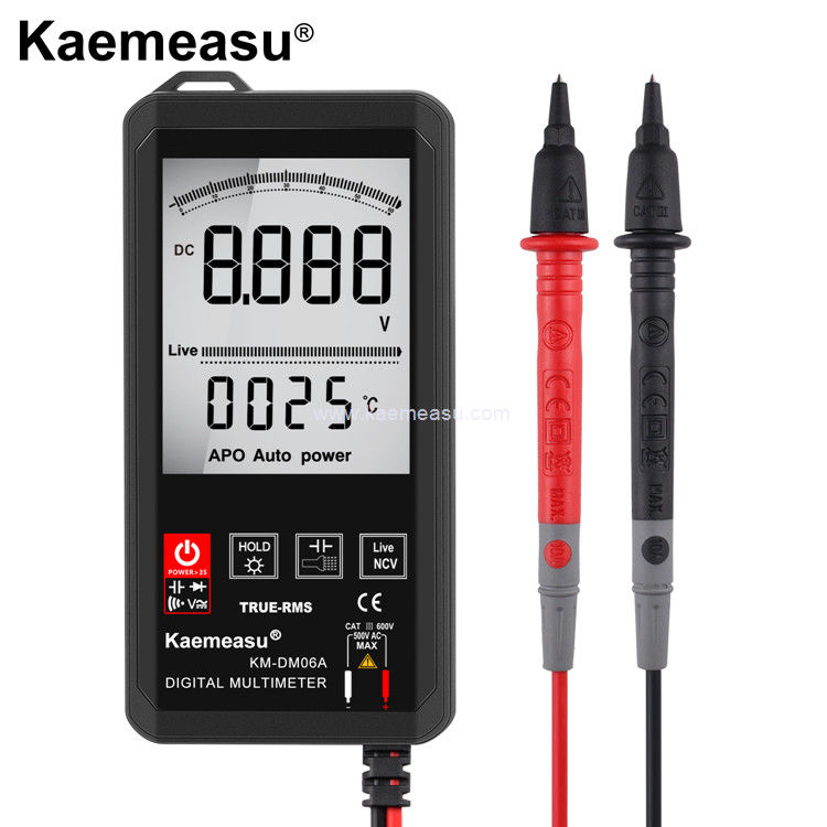 Kaemeasu 06A DC AC Voltage Meter Mini Pocket Multimetro 2 Pcs Alimentado por bateria AAA
