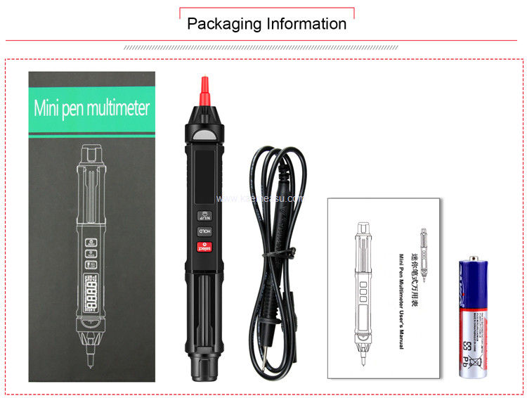 Kaemeasu 07A Exibição LCD Multiméter Tipo de caneta Teste de tensão Anti-queimadura