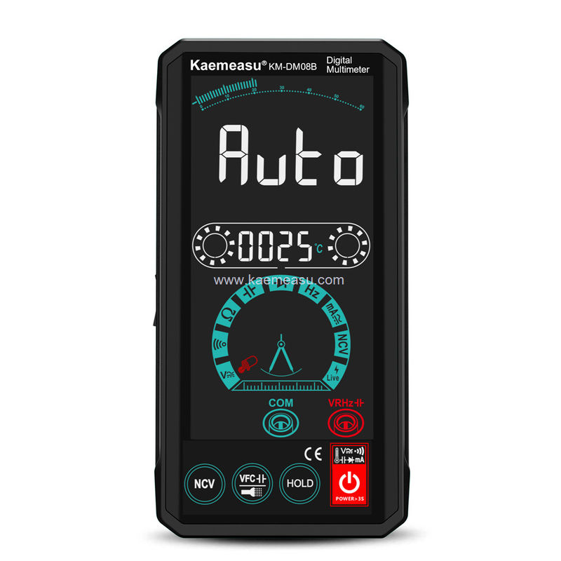 Kaemeasu 08B Multiméter de exibição a cores Tester Eletrônico Voltmeter NCV Ture RMS Tester de tensão 150g