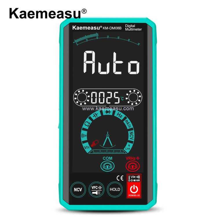 Kaemeasu 08D Controle de voz Testeur de multimetros Eletrônico Voltmetro NCV Ture RMS Testeur de tensão