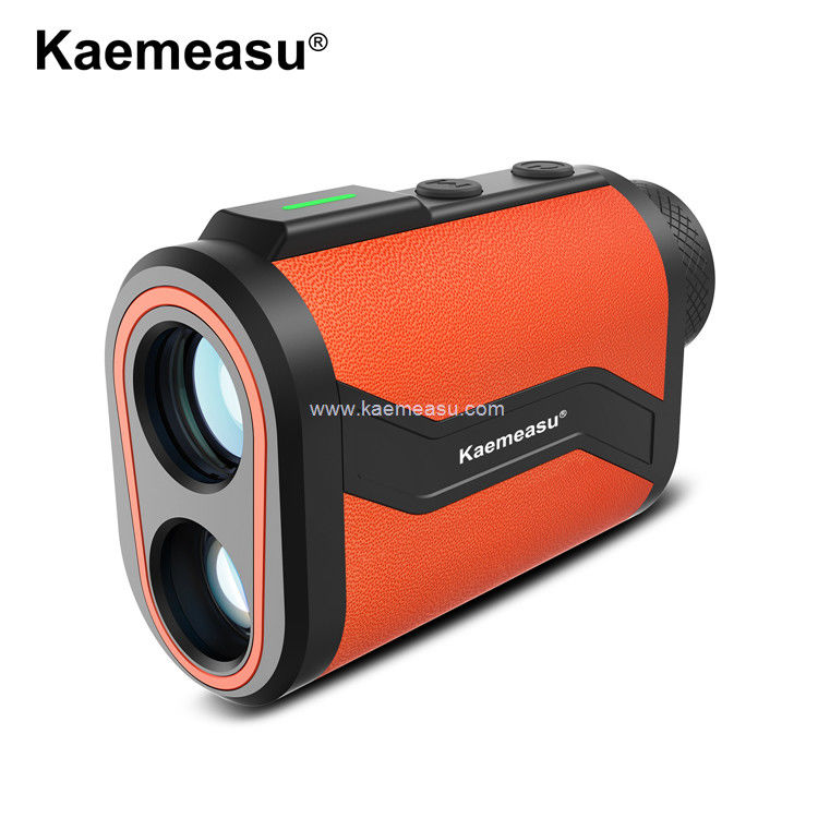 Kaemeasu Golf Rangefinder 6.5X Alumínio Couro Shell Laser Rangefinder com Função de Magnético de Bloqueio de Bandeira MAL600