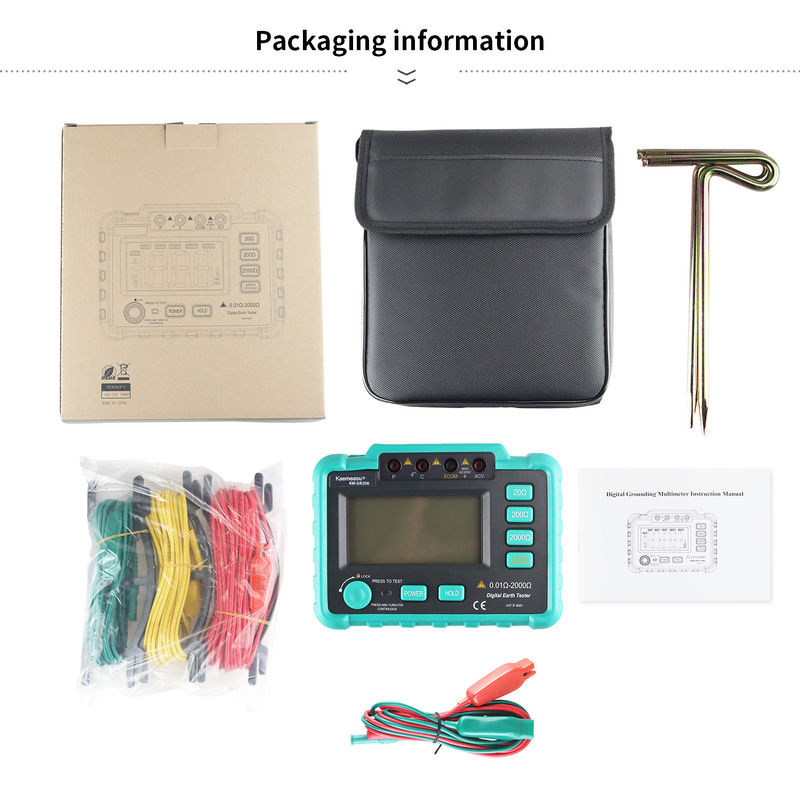 Kaemesau AC 200V Teste de Resistência à Terra Megohmmeter Teste de Resistência ao Circuito de Medição Teste de Resistência à Terra Teste GR20A