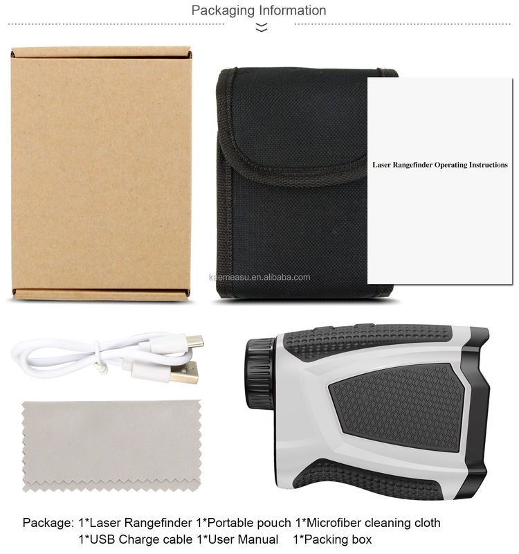 Kaemeasu Portátil recarregável OEM Hunting Golf Laser Rangefinder Com Adsorção Magnética 450M/600M/800M/1000M