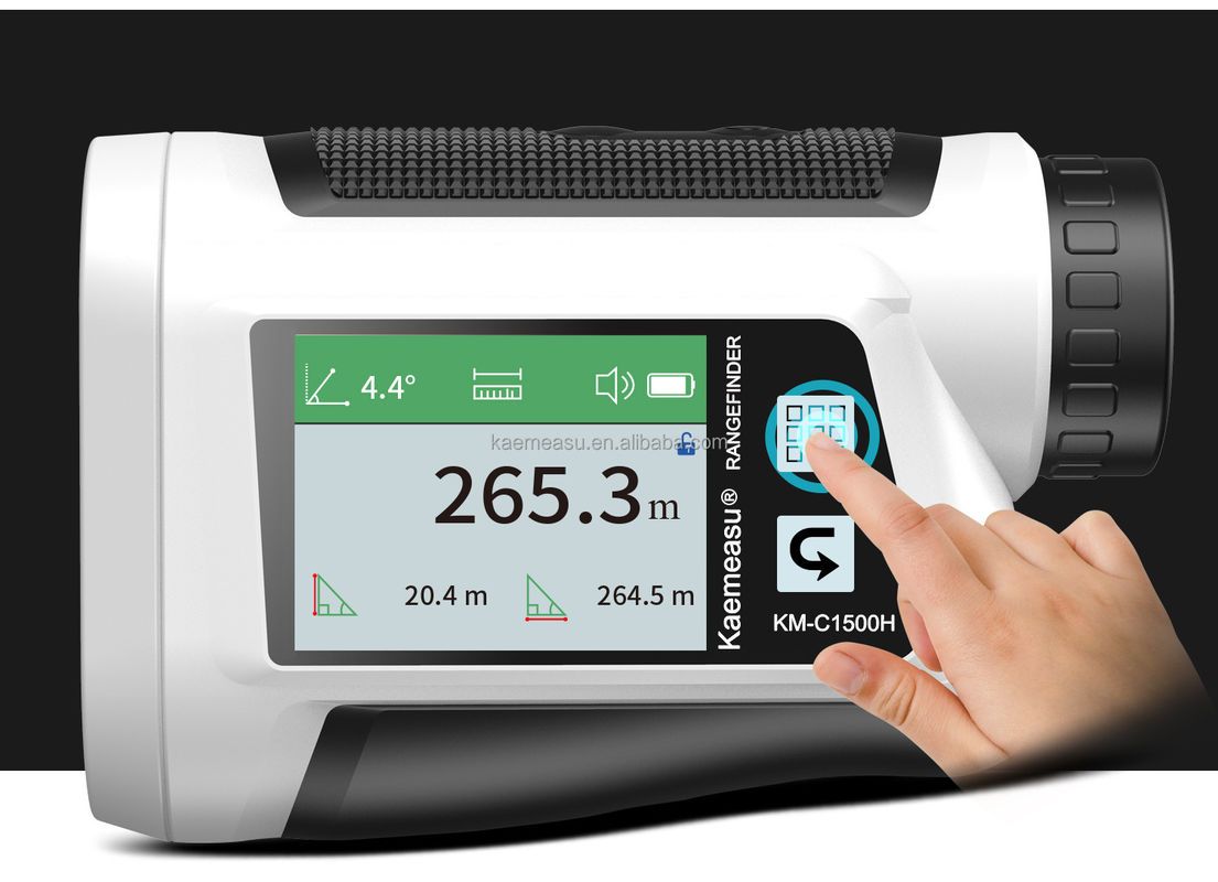 OEM 6x Rangefinder Laser Mounted Range Finder Golf Laser Range Finder Bateria de lítio Touch Type recarregável tela colorida IP54