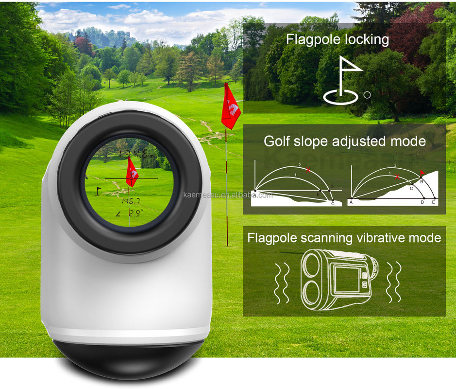 OEM 6x Rangefinder Laser Mounted Range Finder Golf Laser Range Finder Bateria de lítio Touch Type recarregável tela colorida IP54