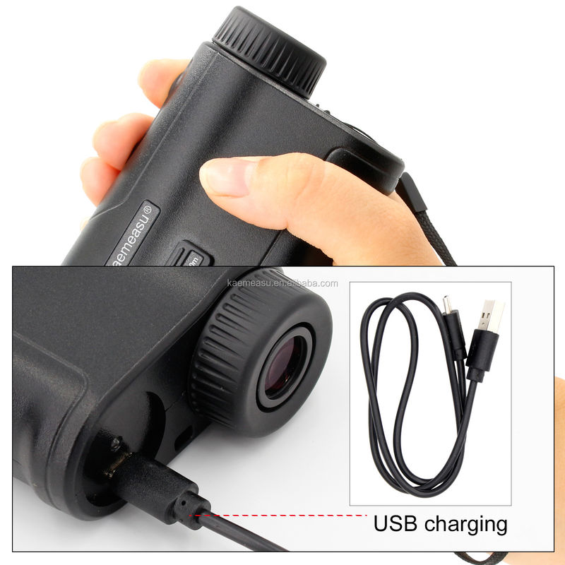 Telescópio Laser Rangefinder Portátil USB Carregamento Laser Distância Meter Monocular Golf Caça Rangefinder 600M/656Yd
