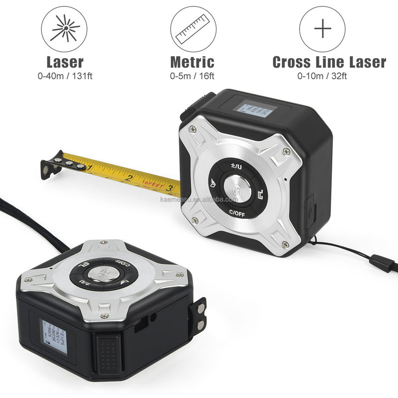 Banda de carregamento USB multifunção Medidor de comprimento de onda Medidor de comprimento de onda Ruler eletrônico Instrumento de medição de infravermelho OEM Laser Distance Meter