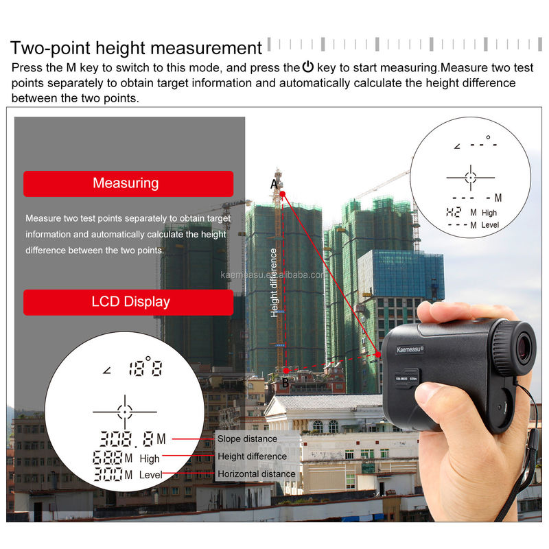 Telescópio Laser Rangefinder Portátil USB Carregamento Laser Distância Meter Monocular Golf Caça Rangefinder 600M/656Yd