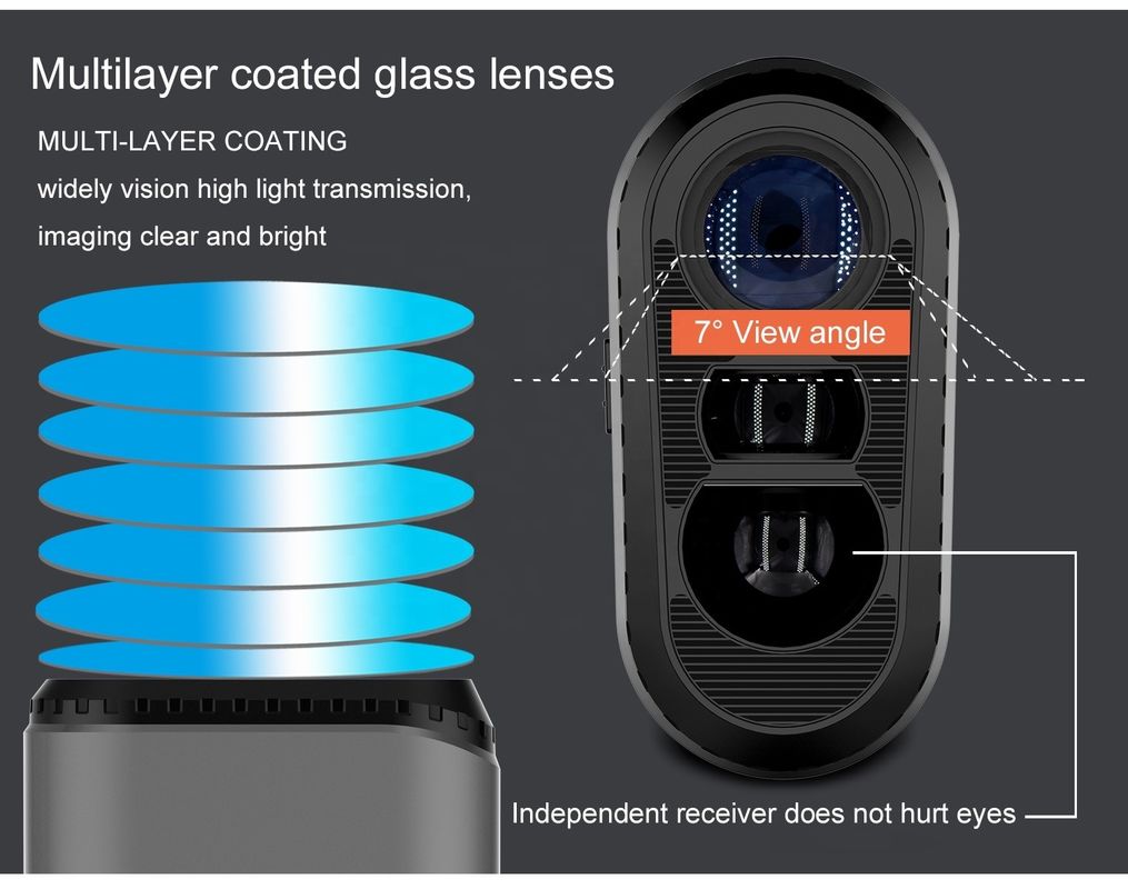 OEM ODM Finder de alcance 600/800/1000m Golf Distância Meter Múltiplos modos Laser Finder Telescópio com interruptor de inclinação