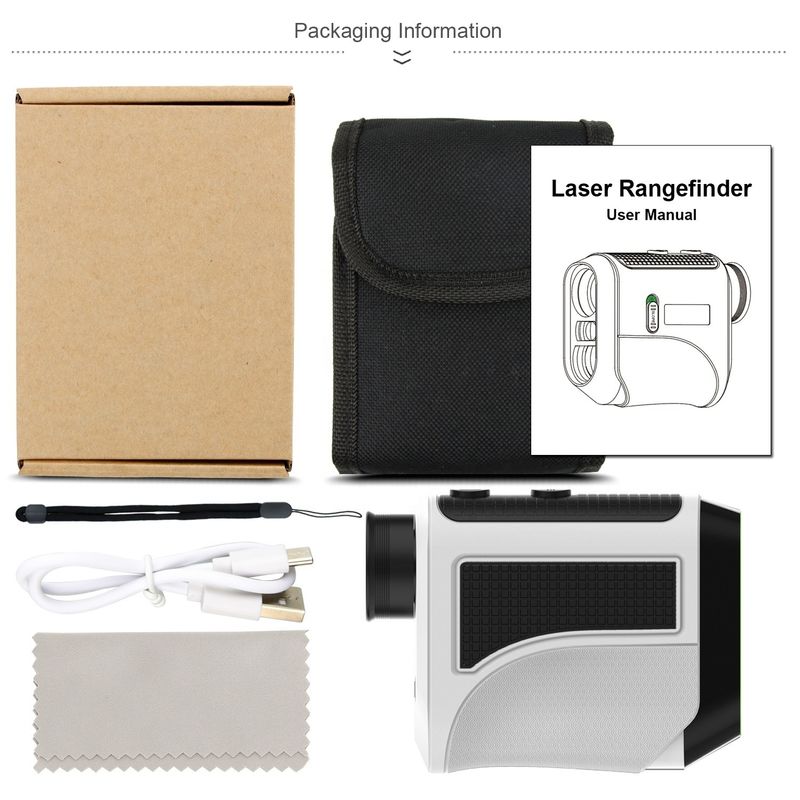 Golf Outdoor Laser Rangefinder com 905nm Laser Wavelength 1000m Diastimeter e Ângulo de inclinação