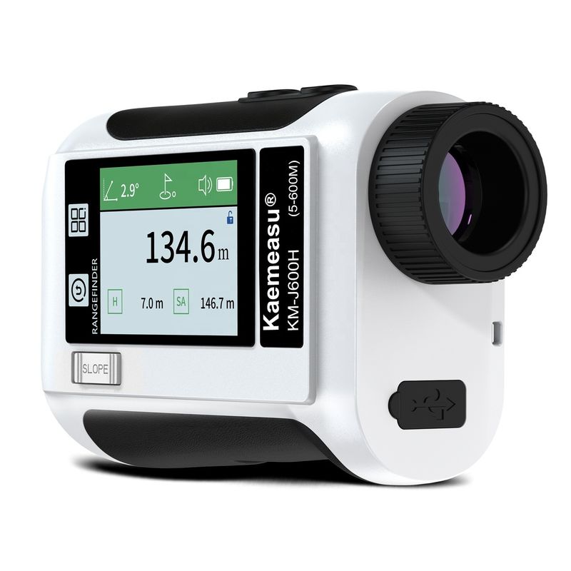 Esportes ao ar livre Caça 600m tela LCD Golf Laser Finder Telescópio com transmissão de dados IP54 Pulverizador e salpico de água