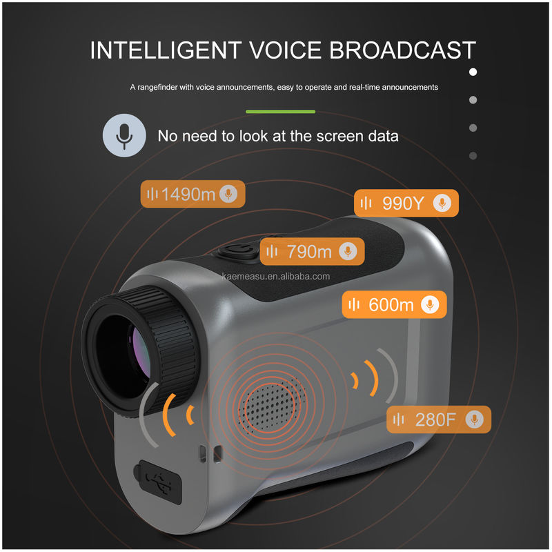 OEM/ODM Voz inteligente Golf medidores de distância a laser com ecrã LCD telescópio esportivo ao ar livre 1200m