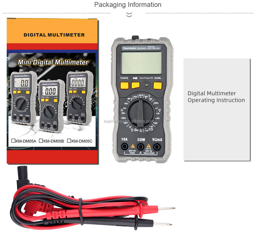 Eletricista profissional Multimetros digitais Voltagem Resistência de corrente Diodo banco de teste Multitester