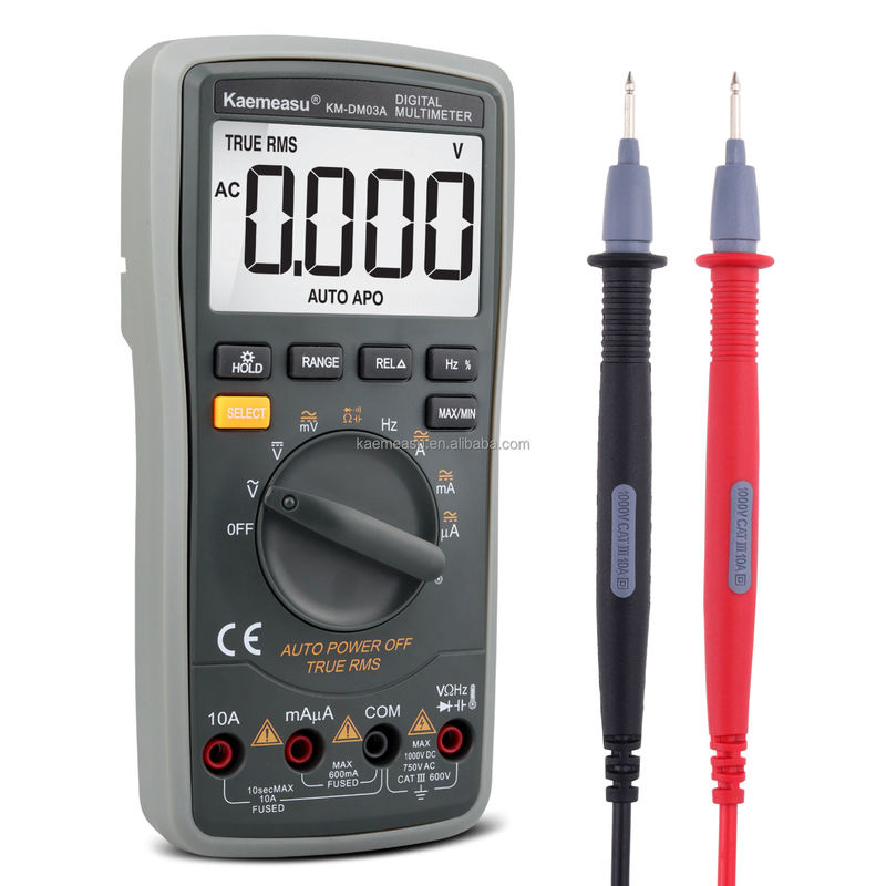 Multi-testador antiqueimagem de alta precisão 6000 contagens Diodo de gama automática Ture RMS Teste de resistência à tensão Multimetros elétricos