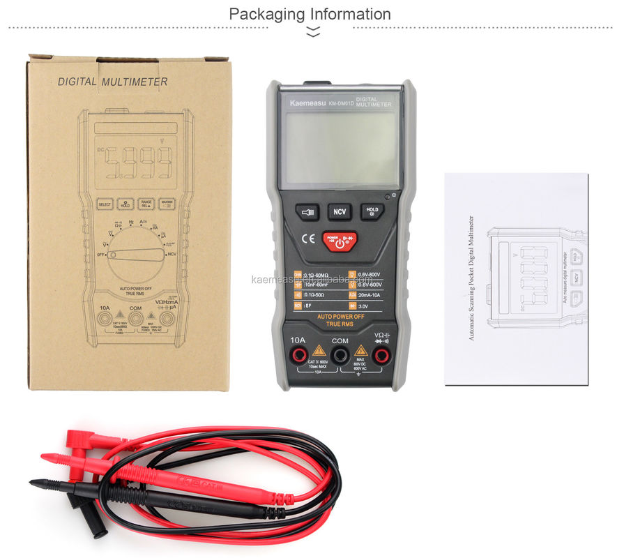 OEM ODM Smart Multimeter 6000 Contas Eletrônico Banco Multimetro Mini portátil Ture RMS Square Wave Output Multimetros digitais