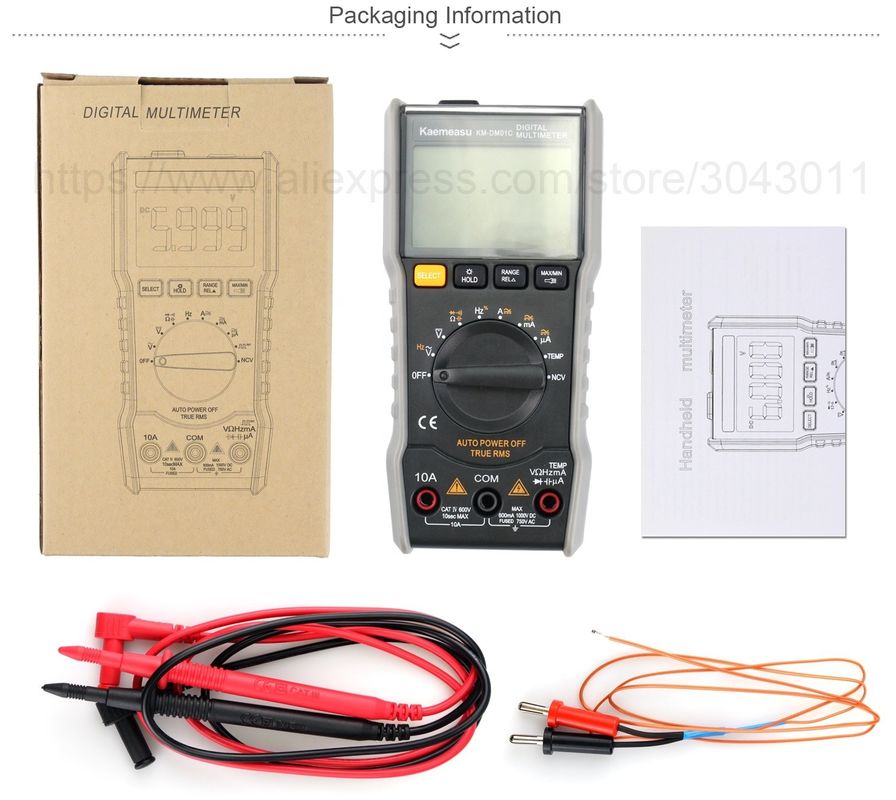 OEM ODM T-rms multimetro eletrônico multimetro digital Ncv Ohm Hz Tester avômetro Mini multimetro portátil para venda