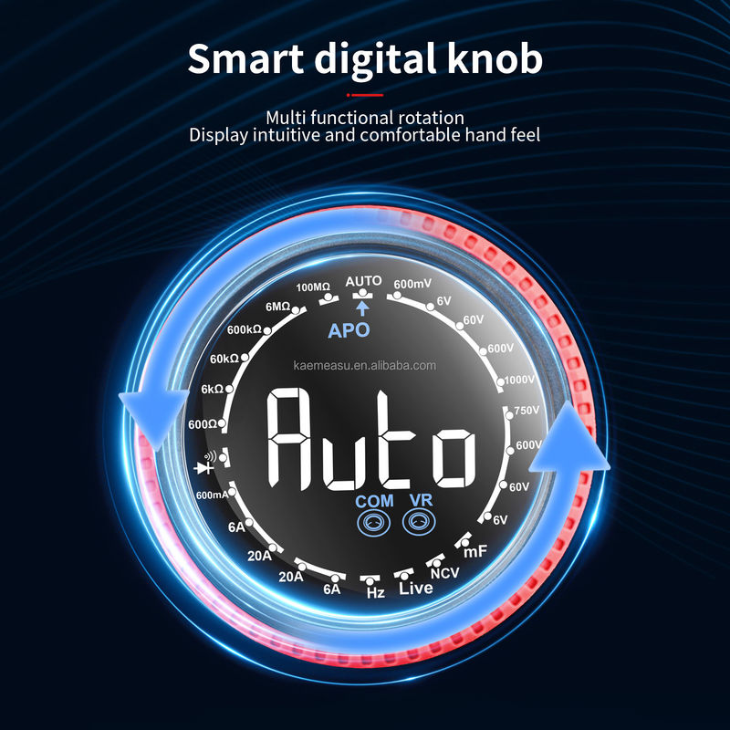 Auto Range Multimetro NCV Voltage Current Smart Digital Multimeter Tester Continuidade Botão rotativo Multiméter digital profissional