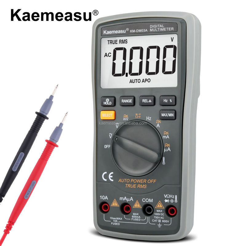 Multimétricos digitais Autorange 1000V Métro de tensão True RMS LED Diode Test Multimetro Multiméter inteligente