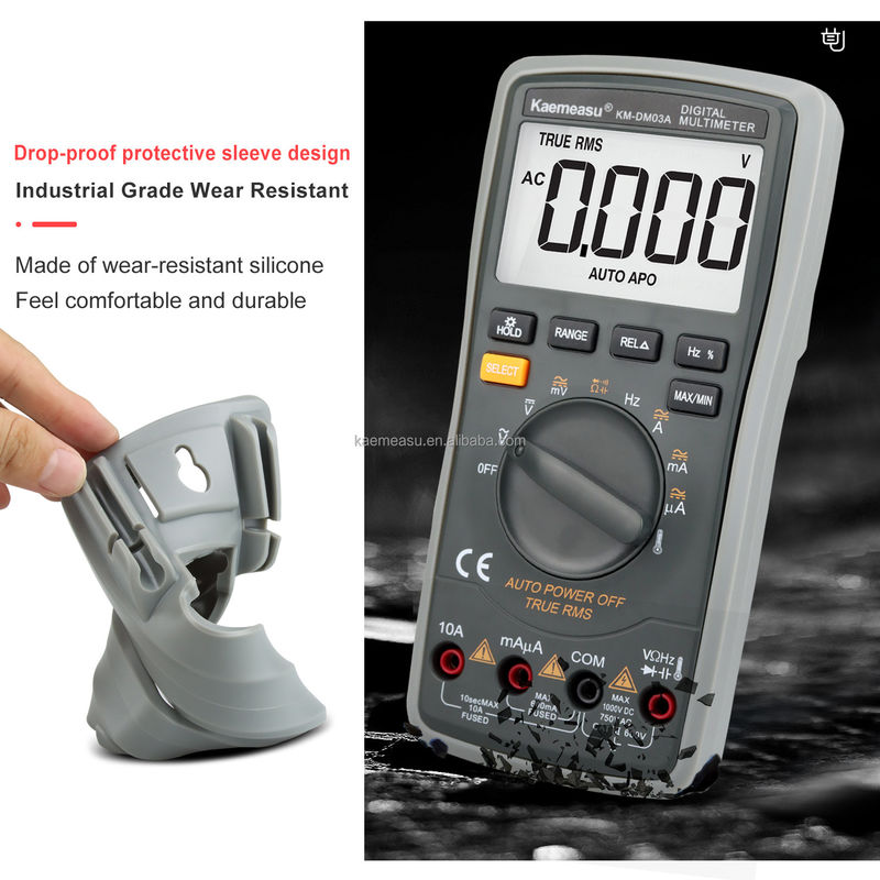 Eletricista Multitester de alcance automático 6000 Contas Multiméter analógico T-RMS Diodo Teste de continuidade Buzzer Multimetros digitais