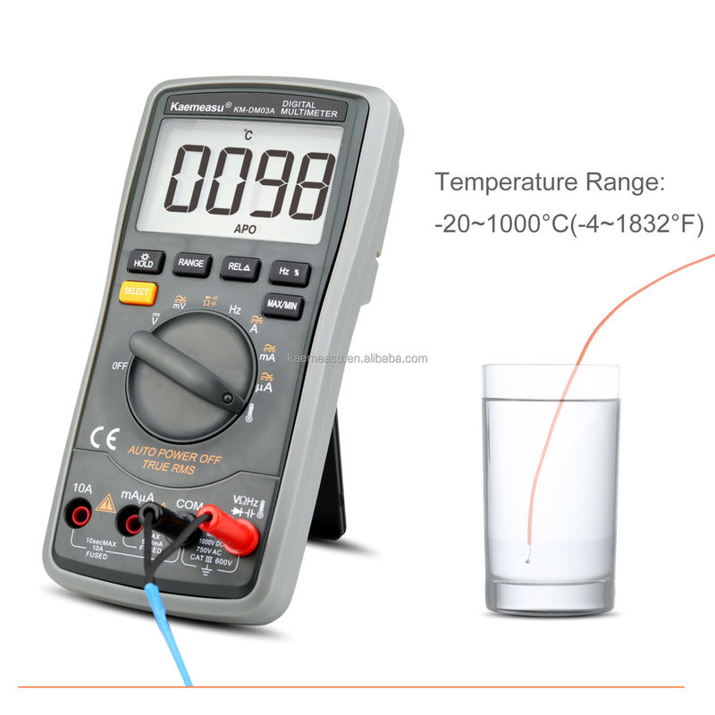 Eletricista Multitester de alcance automático 6000 Contas Multiméter analógico T-RMS Diodo Teste de continuidade Buzzer Multimetros digitais