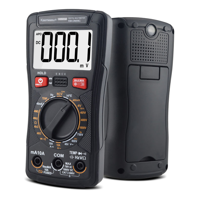 Mini-multimétro digital multifuncional para medição de resistência e continuidade 200mV-1000V 40-40mF