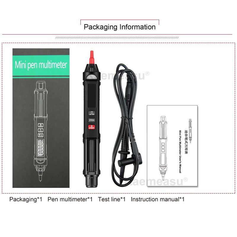 Fabrica de OEM Direct Pen Multiméter Digital Verdadeiro Rms Digital Meter Não Contato Detecção de Voltagem Multiméter Tester