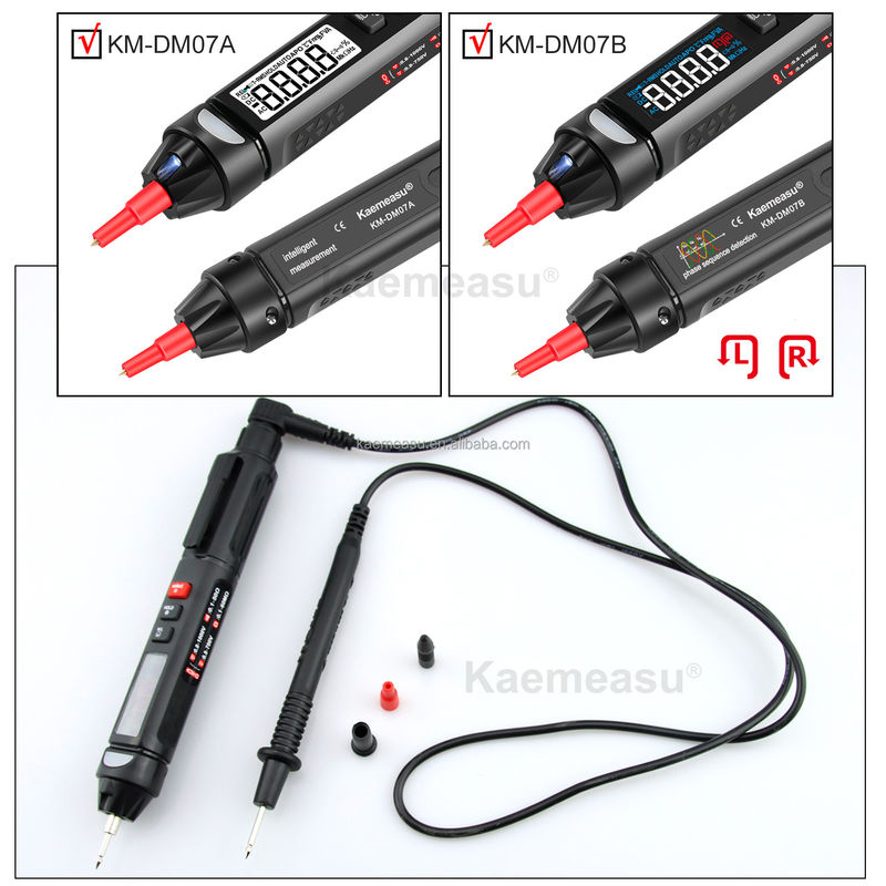 Kaemeasu Mini Pen Multiméter Digital NCV Sequência Detecção de Voltagem Sem Contato Multiméter Tester Pen Meter