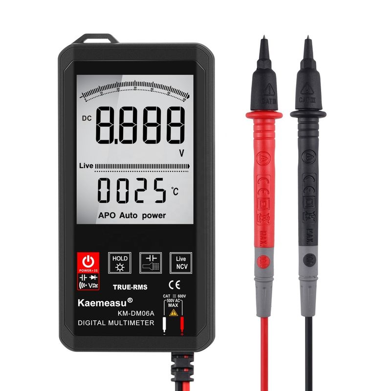 Grande ecrã Auto Ranging Touch Digital Multimeter Verdadeiro RMS Digital Multimeter AC DC Voltagem Mini Pocket Multimetro