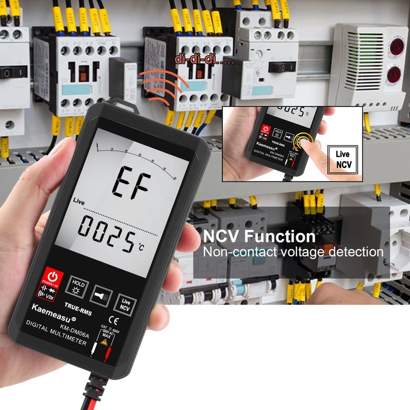Grande ecrã Auto Ranging Touch Digital Multimeter Verdadeiro RMS Digital Multimeter AC DC Voltagem Mini Pocket Multimetro