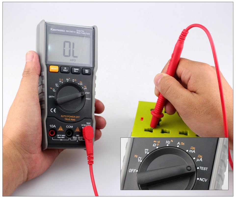 Mini NCV portátil True RMS Live Wire/Nothing Wire Medida de alcance automático Multimetros digitais de bolso