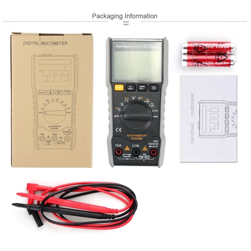 Mini NCV portátil True RMS Live Wire/Nothing Wire Medida de alcance automático Multimetros digitais de bolso