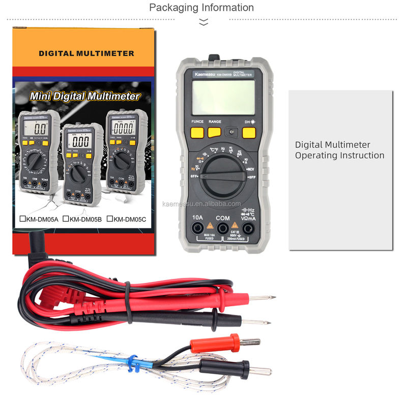 Mini multimetro DC AC Tensão Corrente Ohm Temperatura T-rms Teste Alta Precisão Eletrônico Inteligente Multimetros Digitais Preço