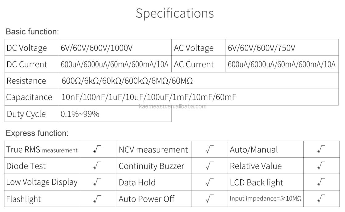 Venda Quente Multi Tester Elétrico Mini Portátil Smart Auto Range Multiméter Digital Preço