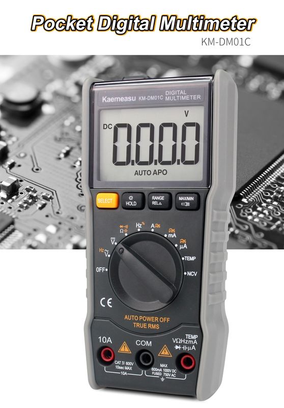 Multimétro Elétrico Anticombustão True-rms Ncv Ohm Hz Tester Multimétricos Digitais Inteligentes Com Sonda de Temperatura