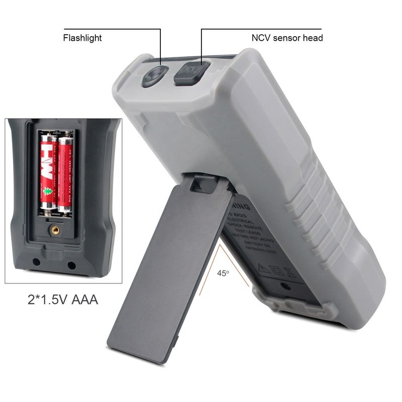 Multimétro Elétrico Anticombustão True-rms Ncv Ohm Hz Tester Multimétricos Digitais Inteligentes Com Sonda de Temperatura