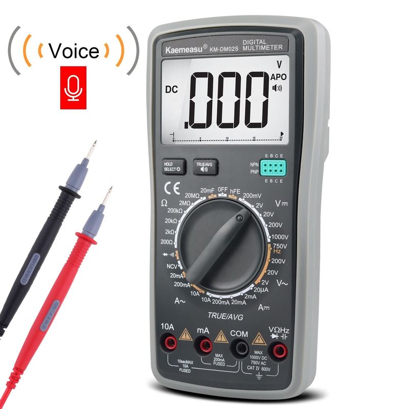 OEM ODM Multiméter eletrônico DC AC NCV profissional True RMS Tester Auto range Multimetros inteligentes de relatório de voz