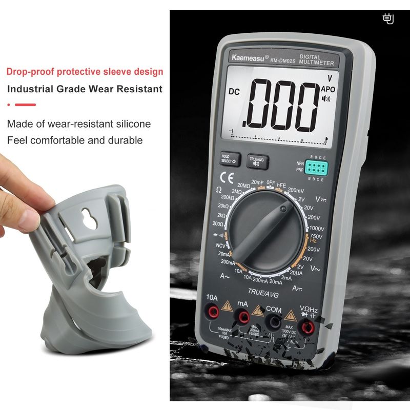 Multi-tester de voz inteligente Multifunção automática de alcance Equipamento de laboratório Teste de resistência Multiméter digital