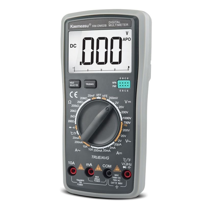 Multiméter digital DC AC True RMS 1000V Multitester eletrônico Anti-queima Multiméter automático com sonda de temperatura