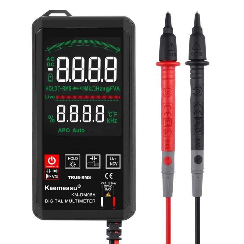Ferramentas de Reparação Eletrônica de Bolso Kaemeasu Mini Multiméter Digital Touch 6000 contagem Cor Grande ecrã Mini Multiméter Digital Touch
