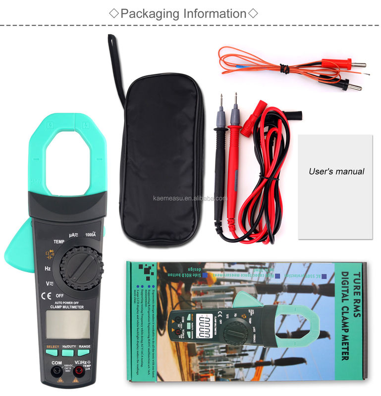6000 Contas Multiméter de corrente Ac Dc Aneng Voltagem Medidores de pinça Multiméter Digital Clamp Meter