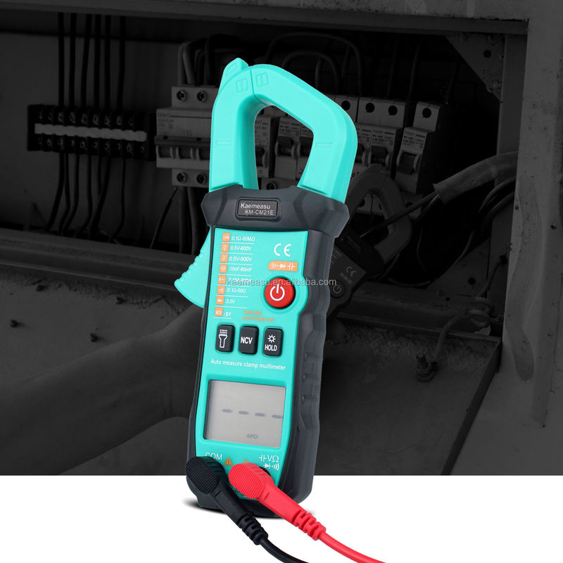 600A Medição de corrente Trms Amperiômetro de tensão de faixa automática Hz Ohm Ncv Tester Multimétro Amperiômetro Apertador 21E