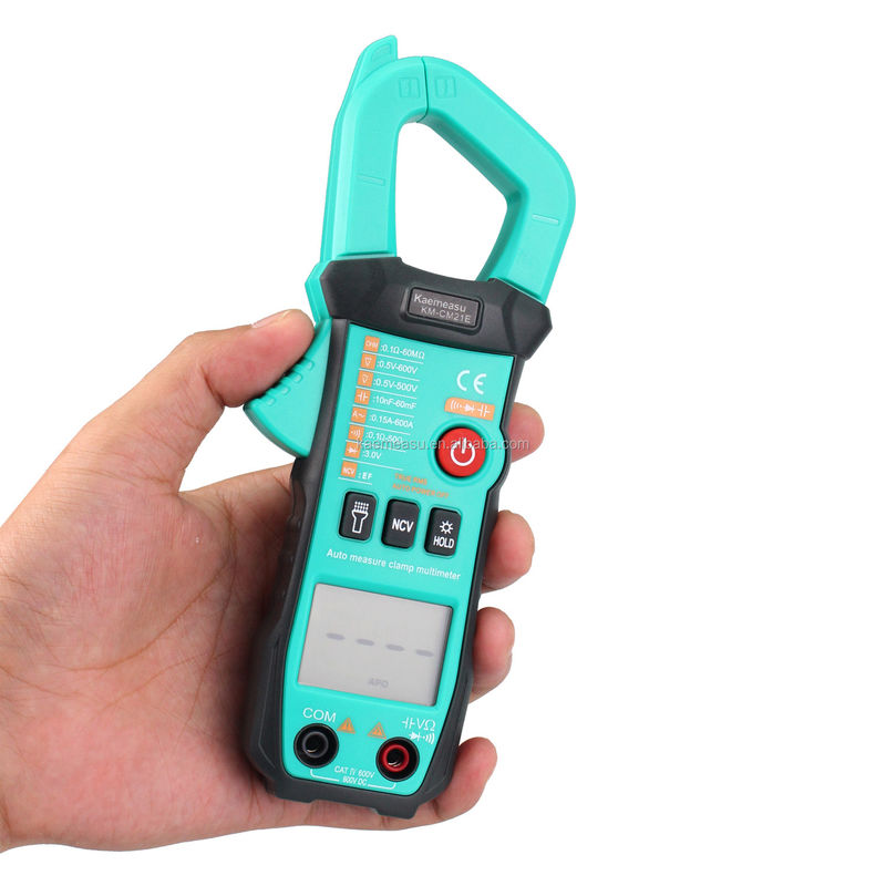 600A Medição de corrente Trms Amperiômetro de tensão de faixa automática Hz Ohm Ncv Tester Multimétro Amperiômetro Apertador 21E