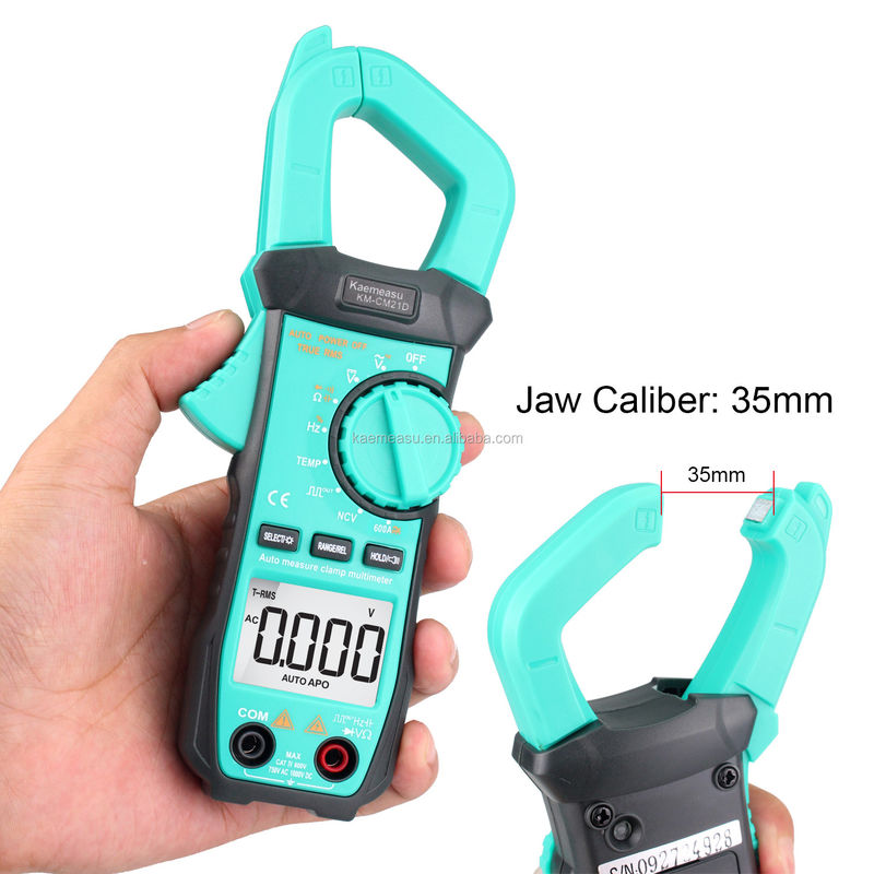21D DC AC Digital Clamp Meter 3 5/6 dígitos Teste de Diodo Automático Ture RMS Square Wave Output NCV Digital Clamp Meter Multimeter