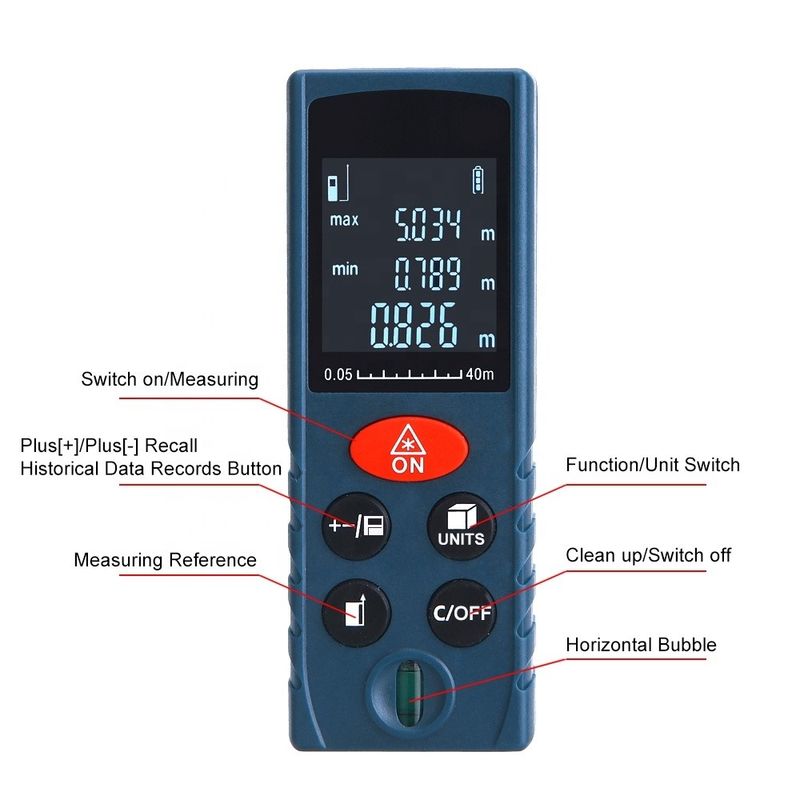 OEM ODM Mini Métro de Distância Laser de Mão Ferramentas de Medição Ruler Eletrônico Laser Digital Range Finder para Venda