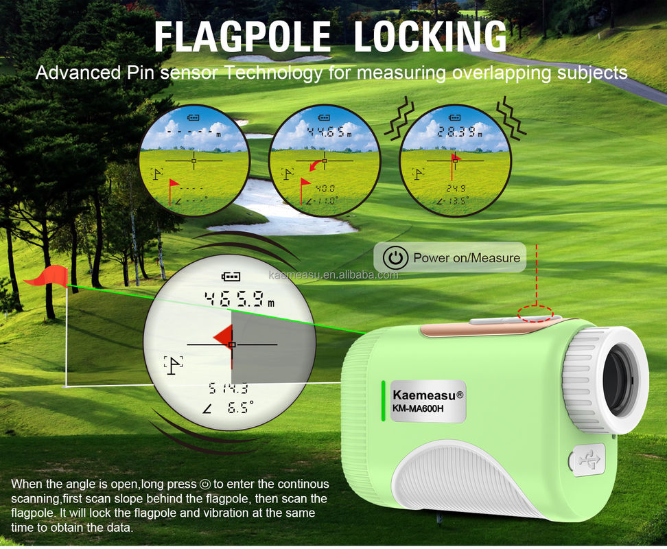 OEM 1200m Golf Slope Scope Laser Distance Meter Telescópio de grau industrial Golf Laser Rangefinders Cor verde